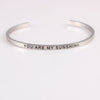 New Silver Stainless Steel Bangle Engraved Positive Inspirational Quote Hand Stamped Cuff Mantra Bracelets For Men Women
